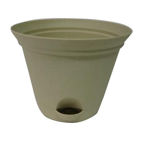 11.54" Flare Self-Watering Plastic Planter, Cream by Missry Associates