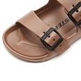 thumbnail image 4 of Weestep Essential lightweight double buckle slip-on flat adjustable women’s men’s sandals(Copper, W11-11.5/M9-9.5), 4 of 7