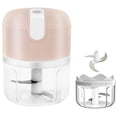 thumbnail image 1 of Mini picadora de ajo eléctrica: procesador de alimentos inalámbrico pequeño, mini picadora de ajo portátil, licuadora, picadora, resistente al agua, carga USB, para jengibre, cebolla, verduras,, 1 of 8