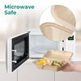 thumbnail image 5 of 100 Pack 9x6 Inch Compostable Bagasse Take Out Food Containers with Lids, 5 of 7