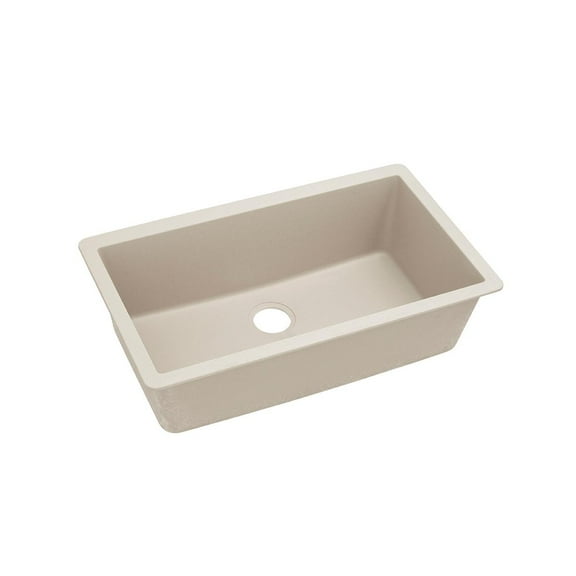 Elkay Quartz Classic 33" x 18-7/16" x 9-7/16", Single Bowl Undermount Sink, Bisque