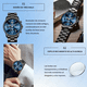 thumbnail image 3 of Reloj Pulsera Hombre Impermeable Relojes Cuarzo Acero Fecha Xtellar negro, 3 of 3