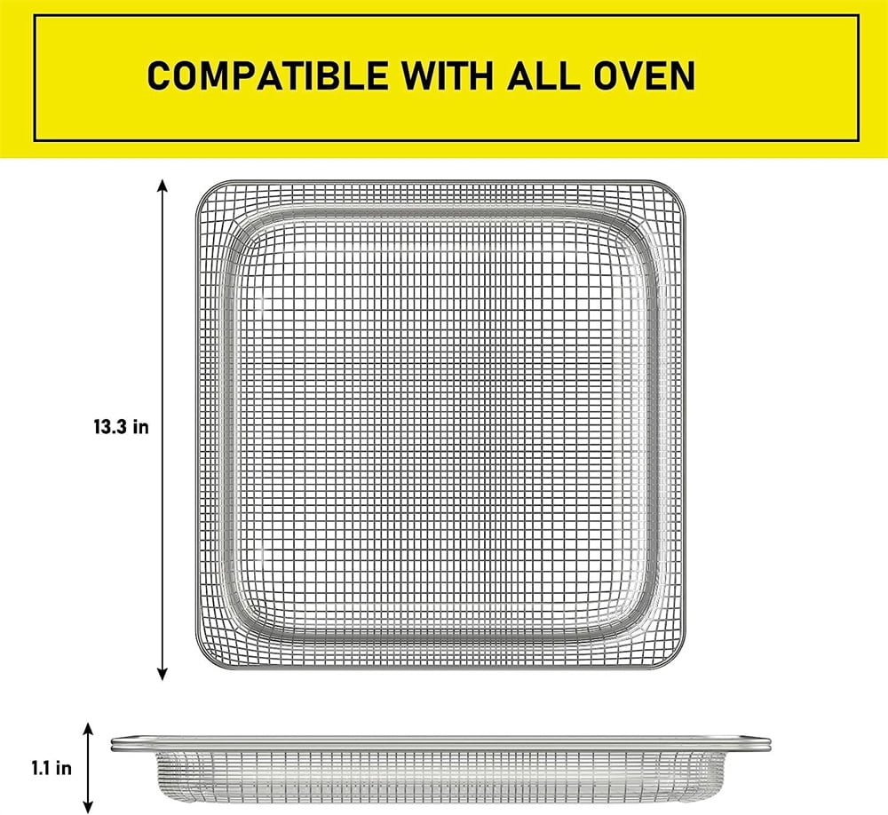 Oven Air Fryer Basket and Tray Compatible with Ninja SP100, SP101, SP1001C,  SP201 Foodi Air Fry Oven, Air Fryer Accessories for Ninja Foodi 8-in-1 Air