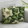 thumbnail image 3 of nygtbtfer Porch Pillows Olive Green Botanical Floral Toile Pillow French Farmhouse Pillow Covers Outdoor Throw Pillow Covers Cushion Cases Decorative Decorative Couch Pillow Cover for Sofa White, 3 of 7