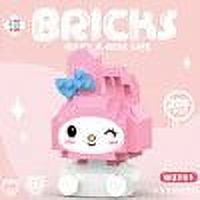 Bloques de construcción de Hello Kitty Sanrio, figura de Anime Cinnamoroll Kuromi Pochacco, modelo decorativo ensamblado, rompecabezas para niños, regalos