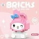 thumbnail image 1 of Bloques de construcción de Hello Kitty Sanrio, figura de Anime Cinnamoroll Kuromi Pochacco, modelo decorativo ensamblado, rompecabezas para niños, regalos, 1 of 4