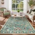 thumbnail image 3 of Moynesa Insect 5'x7' Area Rugs Washable Rug for Living Room Soft Natural Bedroom Rug Bug Accent Carpet for Dining Room Nursery Office Stain Resistant Non Slip, Light Green, 3 of 12