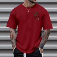 thumbnail image 4 of Bibifish Mens T-Shirts Loose Fit Landscape Graphic Print Tshirts Street Style Fall Casual Short Sleeve Tee Tops, 4 of 6