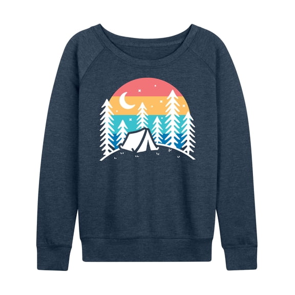 Instant Message - Rainbow Sunset - Campsite Views - Women's Lightweight French Terry Long Sleeve Shirt