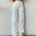 thumbnail image 2 of Kcodviy Pantalon Décontracté Multi-Taille pour Femmes, Costume Trois Poches, Pantalon Cargo Décontracté pour le Travail, 2 of 7