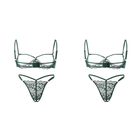 2 Pack Steel Lingerie Underwear Lace Garter Pajamas Ring Fashion Sleepwear Lace ware Set Women Bra Set Lace Lace Umbrella Set Non Lace Lingerie Set Lace Pajamas for Women Shorts Set Underwear for
