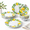 Lemon, variant on Bee Sweet 12-Piece Dinnerware Set with Floral Bee Design for Indoor and Outdoor Use
