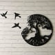 thumbnail image 5 of Árbol de la vida con pájaros, decoración en negro, 28 cm/11,02 pulgadas, letrero de metal con forma de árbol familiar, DKSFJKL, 5 of 5
