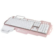 Wired Metal Backlight Gaming Keyboard Feeling 104 Keys Waterproof Keyboard