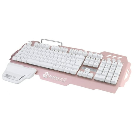 Wired Metal Backlight Gaming Keyboard Feeling 104 Keys Waterproof Keyboard