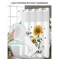 thumbnail image 6 of No Hook Shower Curtain, Sunflower Sunshine Small Shower Curtains with Snap in Liner, Pastoral Bees Farmhouse Floral Waterproof Washable Fabric Bathroom Curtain Sets, 36" x 78", 6 of 9