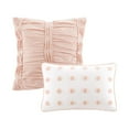 thumbnail image 5 of Home Essence Apartment Cotton Jacquard Pink 7-Piece Comforter Set, King/Cal King, 5 of 11