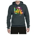 thumbnail image 2 of Wild Bobby, Colorful Rainbow Paint Love Streetwear Unisex Graphic Hoodie Sweatshirt, Charcoal, Small, 2 of 3