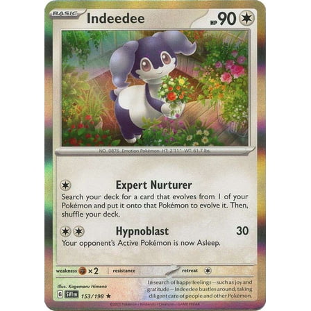 Pokemon Scarlet & Violet Base Set Holo Rare Indeedee #153