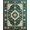 Teal Cream Gold, Pattern 10, variant on ODIKA 8'x10' Washable Area Rug Non-Shedding, Easy Care, Teal Boho Bug Vintage Scroll Bordered Frame Throw Turquoise Butterfly for King Size Bedroom Under Bed, Master Suite