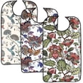 thumbnail image 1 of 3 Pack Adult Bibs For Eating, Adult Bibs With Crumb Catcher, Washable, 1 of 5