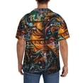 thumbnail image 3 of Kdxio Men's Hawaiian Shirt for Men Short Sleeve Shirt Colorful Graffiti Abstract Eye Summer Casual Holiday Beach Button Down T-Shirts, 3 of 5
