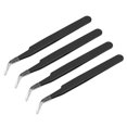 thumbnail image 1 of Unique Bargains Pince à Épiler Pointe Courbée Précision Acier Inoxydable Multifonctionnelle Noir Lot de 4, 1 of 5