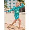 thumbnail image 2 of weVSwe Toddler Boys UPF 50+ 2PC Rash Guard Set Swim Trunks Long Sleeve Swimsuits, 2 of 6