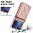 thumbnail image 2 of Decase Case for Samsung Galaxy Z Flip7 Wallet Phone Cover with RFID Blocking Credit Card Holder Slot Crossbody Strap Stand,Flip Leather Wallet Cover for Samsung Galaxy Z Flip7 Women Men,Rosegold, 2 of 9