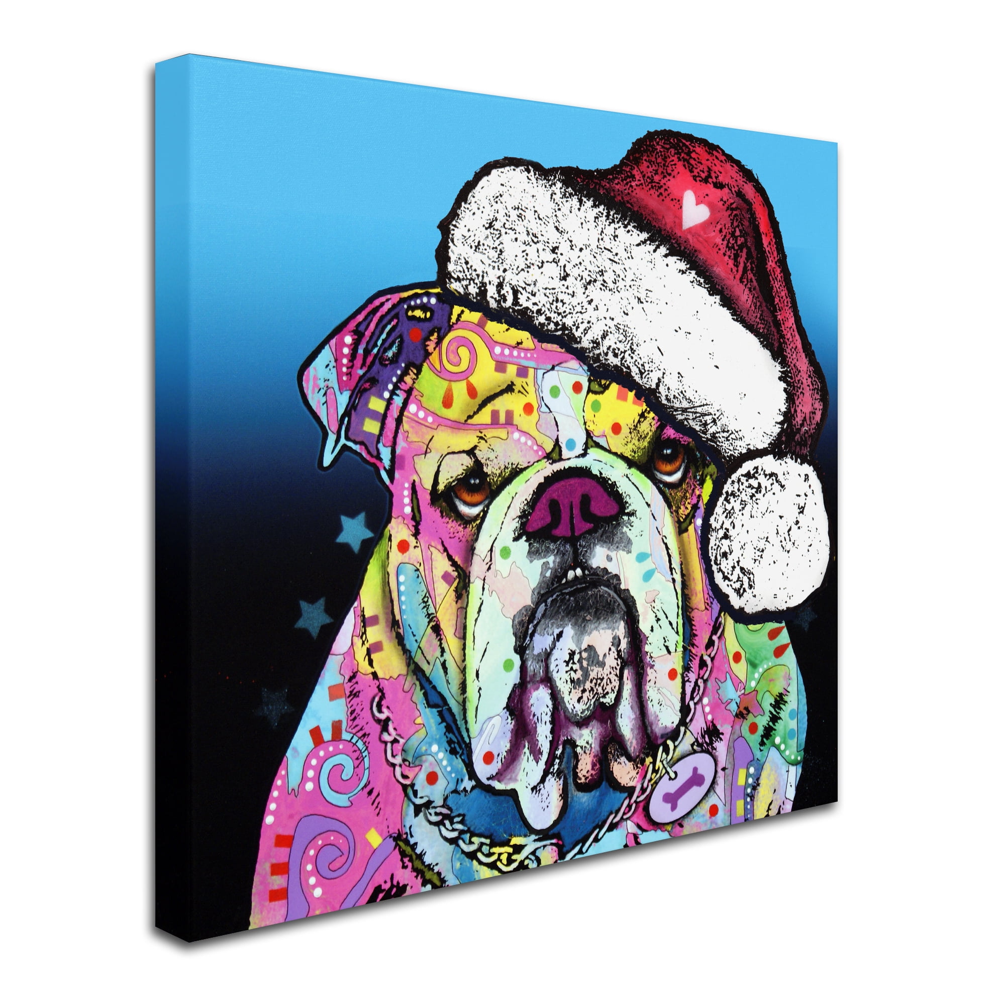 Trademark Fine Art 'The Bulldog Christmas' Canvas Art by Dean Russo