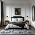 thumbnail image 3 of 6x9 ft Area Rug, Washable Non-Slip Boho Design for Living Room, Bedroom, Patio & Outdoor Spaces, Black & White, Durable and Stylish Area Rugs, 3 of 12