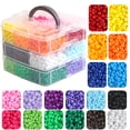 thumbnail image 1 of Pony Beads KAKW 3600 unidades de plástico de 6 x 9 mm para pulseras y collares, 1 of 6