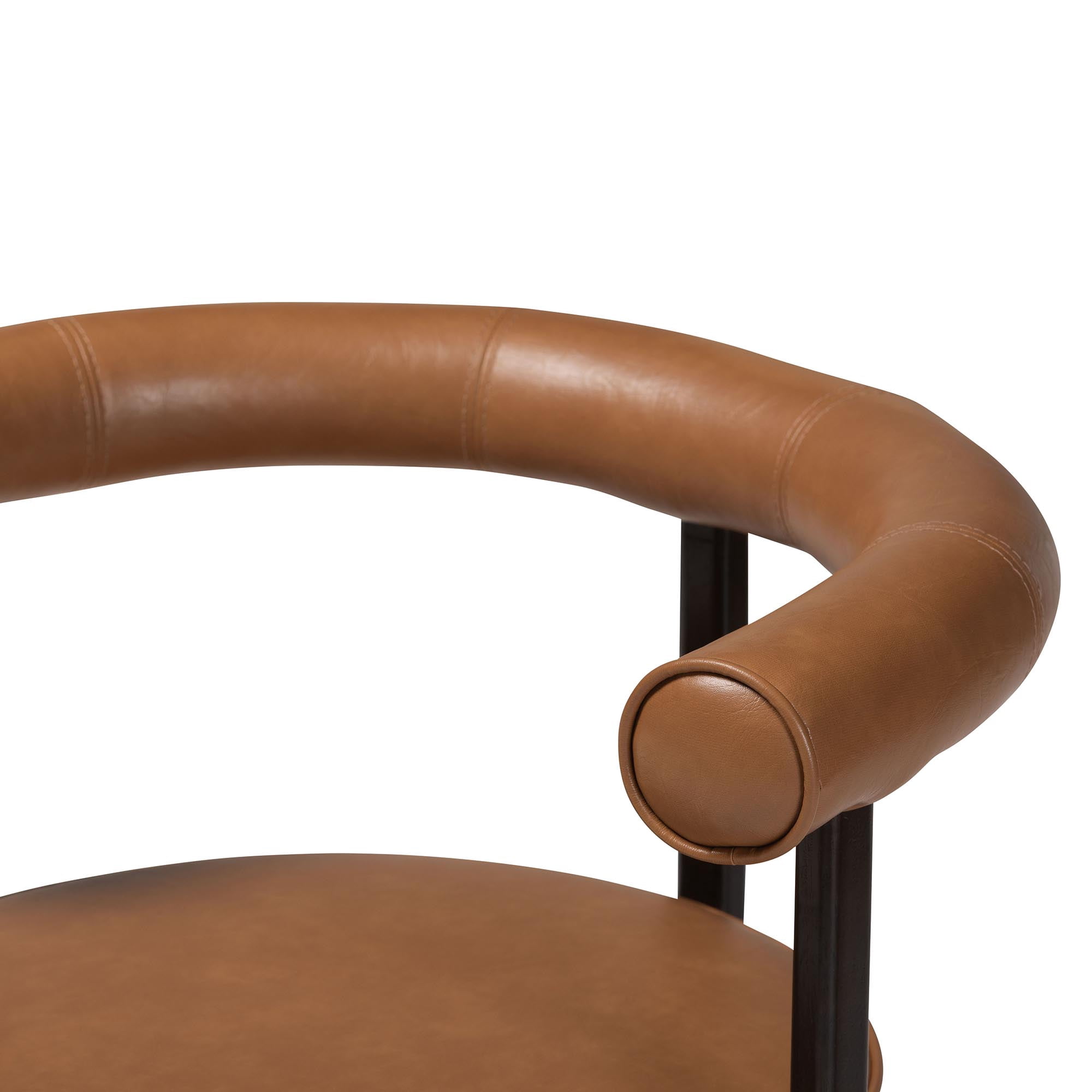 Baxton Studio Delacruz Mid-Century Dining Chair, Tan