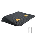thumbnail image 1 of KFFKFF Enhanced Rubber Incline Ramp, 4" Height Doorway Ramp with Single Channel, Pure Rubber Vehicle Ramp with Anti-Slip Grainy Surface, 33069 lbs Weight Tolerance Sidewalk Ramp for Wheelchair, 1 of 9