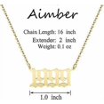 thumbnail image 2 of Birth Year Necklace 18K Gold Plated Birth Year Number Pendant Necklace Stainless Steel Birthday Year Necklace for Women,1970-2024, 2 of 4