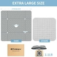 thumbnail image 6 of OTHWAY Square Shower Mat,27"x27" Extra Large Bath Mat,TPE Non-Slip Shower Floor Mat with Suction Cups & Drain Holes,Quick-Drying Shower Mat for Bathroom Decor (Grey), 6 of 9