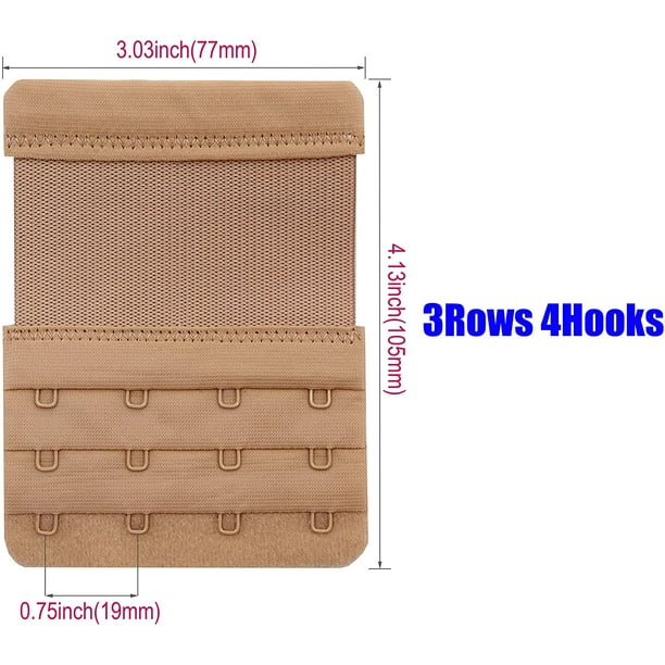 4 Hook Bra Extenders,Stretchy Soft and Comfortable Bra Strap