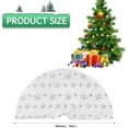thumbnail image 2 of 30 Inches Christmas Tree Skirt - White Faur Fur Xmas Tree Skirts for Christmas Tree Holiday Party Decorations with Sequin Silver Snowflakes, 2 of 7