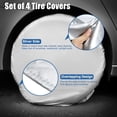 thumbnail image 3 of Four Layers Tire Covers Set of 4 for Rv Travel Trailer Vinyl Wheel, Sun Rain Snow Protector, Waterproof, Silver, Fits 27-29 Inch Tire, 3 of 7