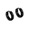 thumbnail image 3 of Acier Inoxydable 316L Hommes Femmes Boucles d'Oreilles Huggie Noir, 3 of 8
