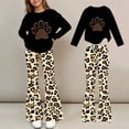 thumbnail image 2 of Cethrio Girls Graphic Outfit Sets, 2 PC Long Sleeve Casual Spring Fall Girls' Clothing Sets Black Size 12-13 T, 2 of 7