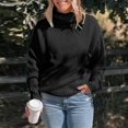 thumbnail image 2 of Women's Turtleneck Long Sleeve Loose Fit Sweater, 2 of 7