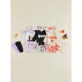 thumbnail image 3 of RUINIXCW Baby Girls Thanksgiving Outfit Fashion Long Sleeve Pumpkin Embroidery Romper with Skort, Headband, Stockings 4Pcs Set, 3 of 9