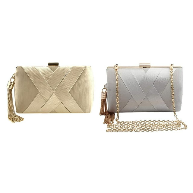 Clutch de cóctel BLESIY bolso de noche elegante con correa de Cadena para boda
