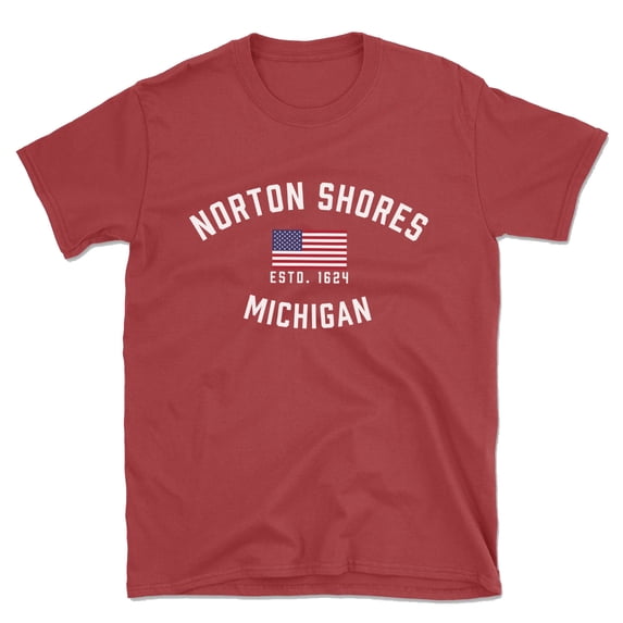 Norton Shores Michigan Patriot Men's Cotton T-Shirt