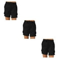 thumbnail image 3 of Jumpingount Pantalones cargo Pantalones cortos de bolsillo Cintura suelta Pantalones de verano Ropa de calle informal Moda para deportes de playa Type1 NO1, 3 of 6