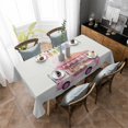 thumbnail image 4 of Hello Summer Rectangle Tablecloth, Pink Ice Cream Truck Watercolor Waterproof & StainResistant Tablecloth, Washable Oil-proof Table Cover for Dining/Party/Wedding/Camping/Buffet 60x84 In, 4 of 9