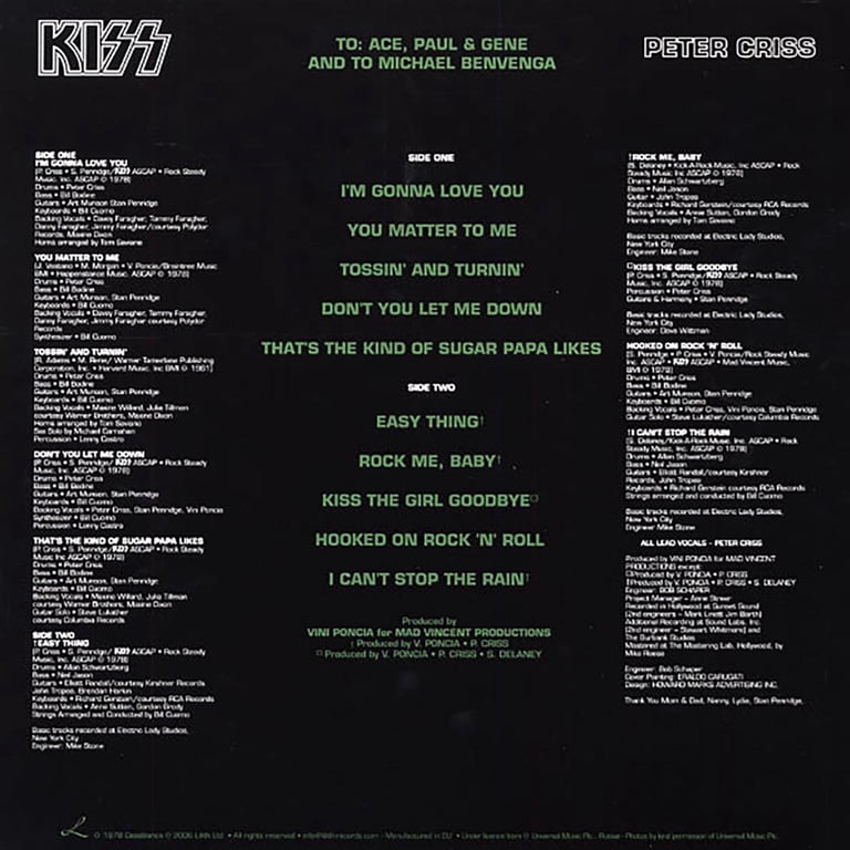 Kiss - Peter Criss - Music & Performance - Vinyl - Walmart.com