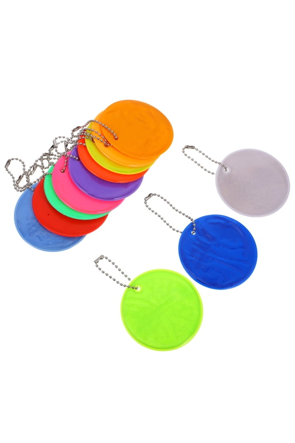 24pcs Reflective Pendant Keychain for Backpacks Reflective Safety Tag for Night Running and Cycling Lightweight Reflector Keyring for Increased Visibility and Safety