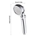 thumbnail image 4 of Rociador de ducha Cabezal de ducha de alta presión Rociador de baño de ABS ajustable Accesorio de baño, Plateado Vogacara HA000139-01, 4 of 6